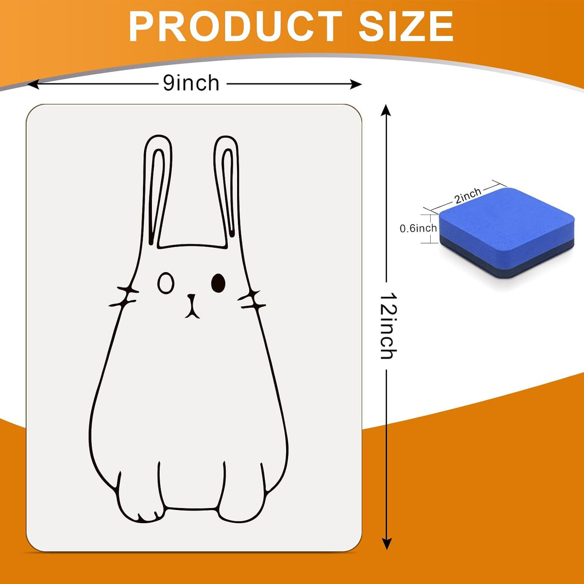 32 Pack 9"X12" Small White Boards for Students,Portable Mini Dry Erase Board,Personal Whiteboard for Classroom with Eraser,Ease to Clean Double Sided Lapboards