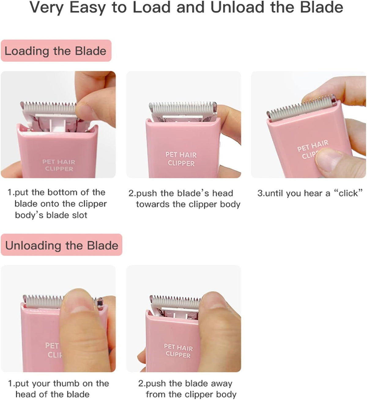 6 Pack Ceramic Blades Replacement for Dog Grooming Clippers