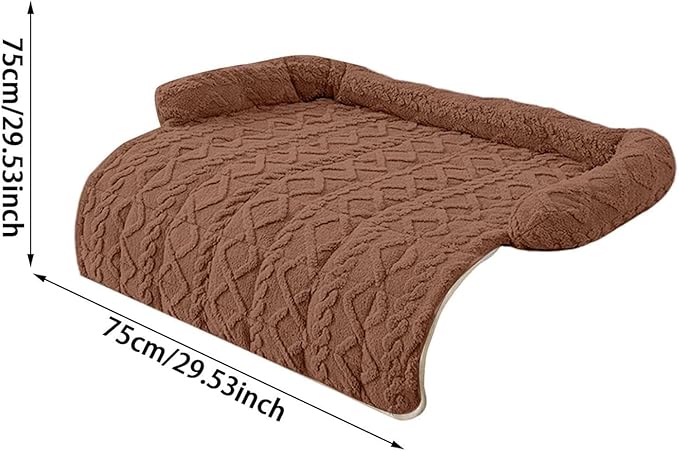 Dream Cloud Pet Sofa Bed for Couch, 2026 Upgraded Plush Washable Waterproof Non-Slip Pet Mat, Cozy Furniture Protector for Small Medium Dogs & Cats (Beige)