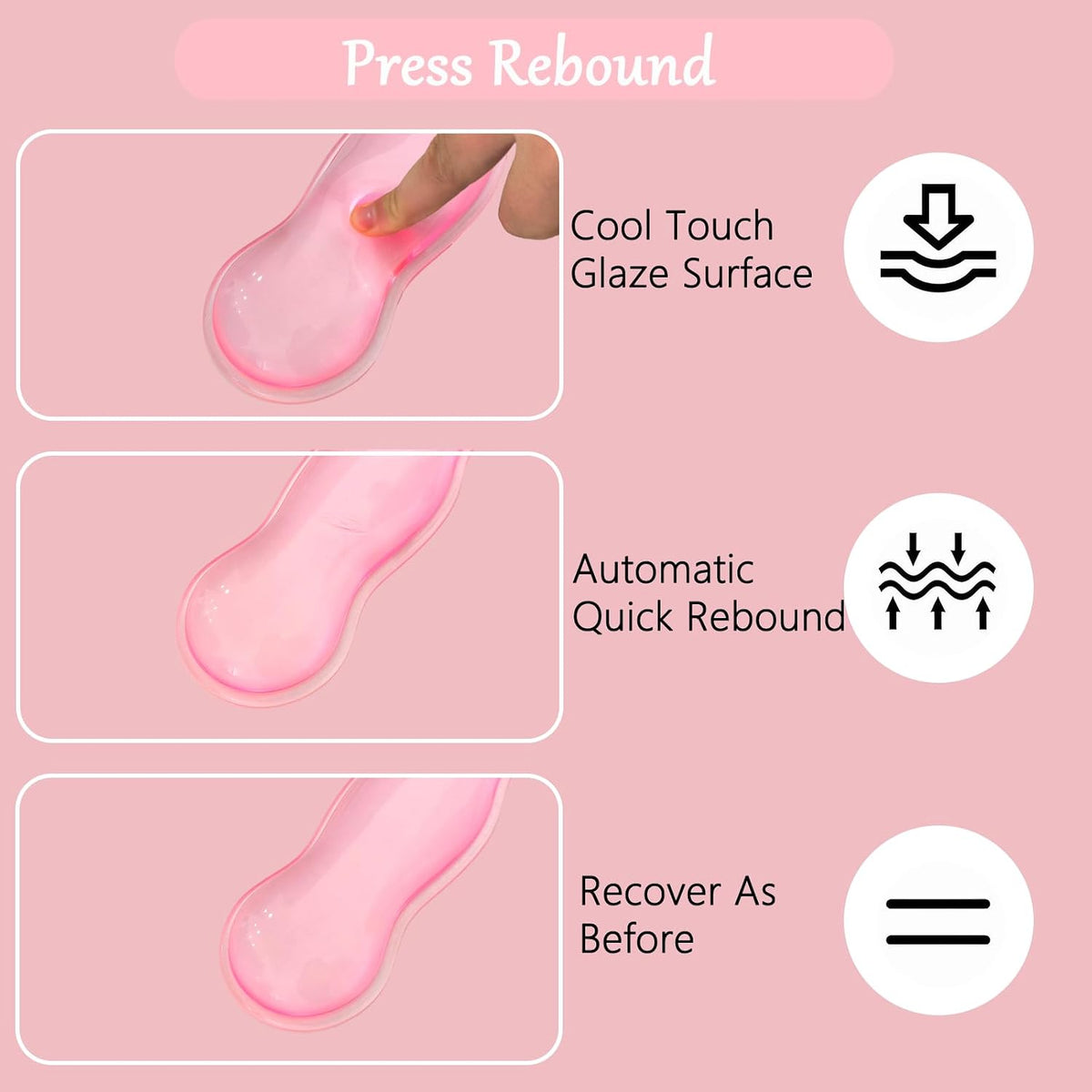 Computer Keyboard Stand Pad with Gel Wrist Rest Keyboard Pad Support with Comfortable Wrist Pad Easy Typing Ergonomic Tilted Acrylic Transparent Keyboard Riser Holder for Desktop Office Home Pink