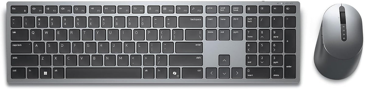 Dell Premium Wireless Keyboard and Mouse - KM720 - USB wireless receiver, 12 programmable keys of F1-F12, Mouse Buttons Qty 7, DPI. 1000, 1600 (default), 2400, 4000, Advanced Exchange Service - 1 year