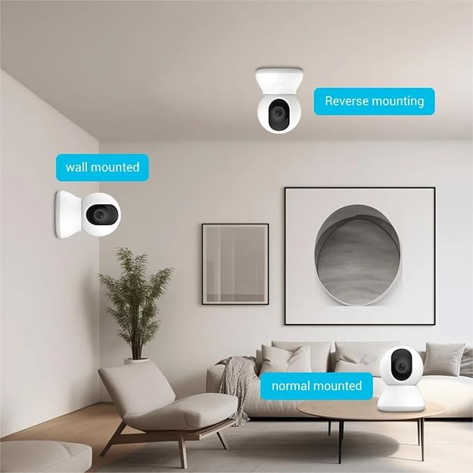 2.4G WiFi Indoor Camera 2K 3MP 360° PTZ Pet Dog IP CCTV Camera with Phone App 2-Way Talk Night Vision for Home Securi(USB)