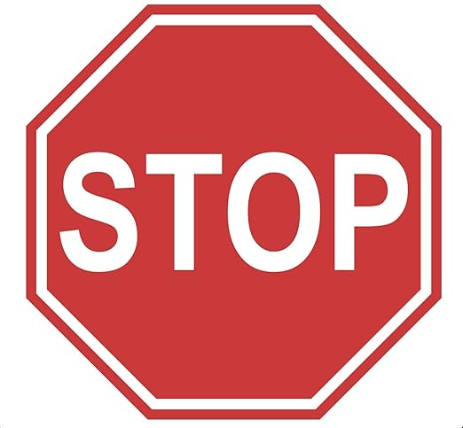 "Stop" Durable Laminated Vinyl Floor Sign- Sign by Graphical Warehouse- 5S Safety and Security Signage, Visual Communication Tool (30")