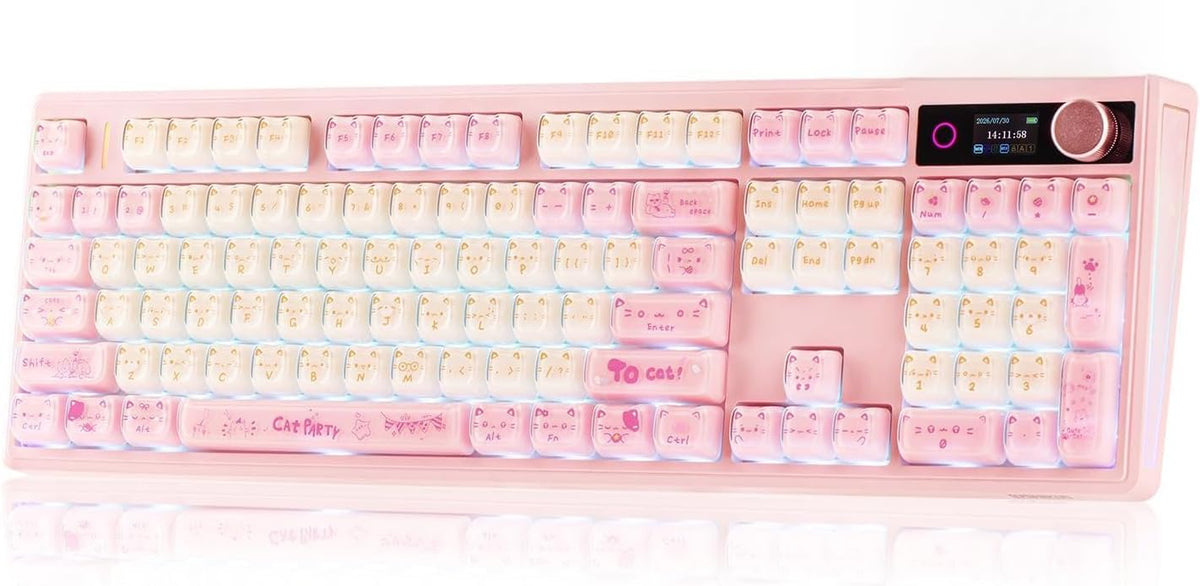EPOMAKER TH108 V2 PRO Full Size Mechanical Keyboard with Screen&Knob