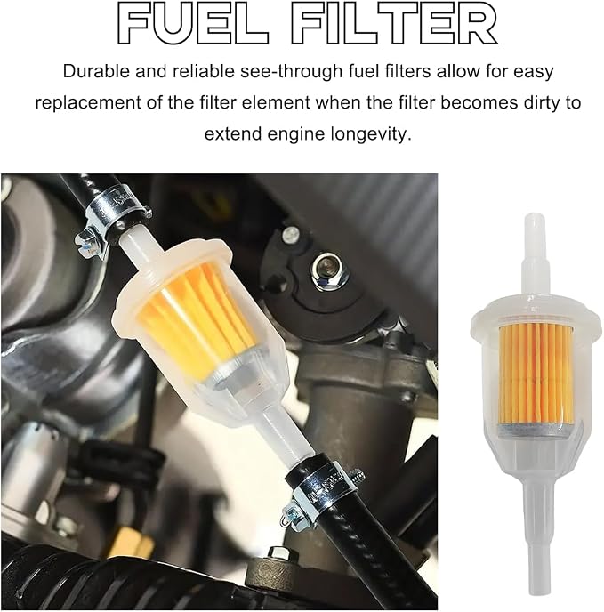 2 PCS Gas Inline Fuel Filters