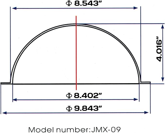 JMX 9 Inch Acrylic Indoor/Outdoor CCTV Clear Security Camera Dome Cover Camera Housing Fence Window for Pets