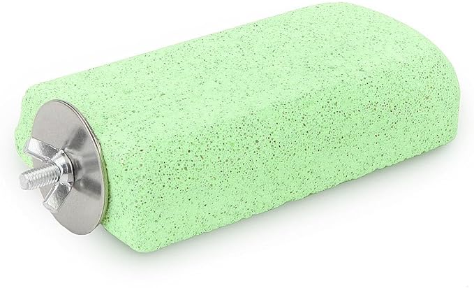 Hypeety Bird Parrot Calcium Teeth Mouth Molar Grinding Stone Hamster Grinding Stone Chew Toy Perch Jumping Stand for Parrot Budgies Chinchilla Squirrel Hamster Cage Stand Platform Yellow