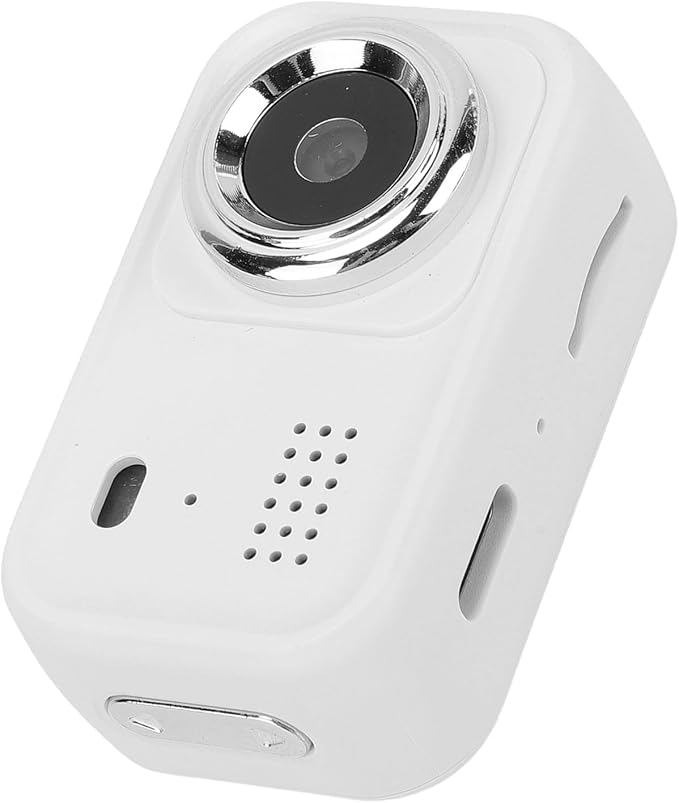 Tbest 1080P Thumb Retro Video Camera Color Screen Small for Cycling Hiking Pet Recording (Pink) (White)