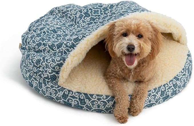 Snoozer Luxury Orthopedic Cozy Cave Pet Bed, Ramey Oxford - Small