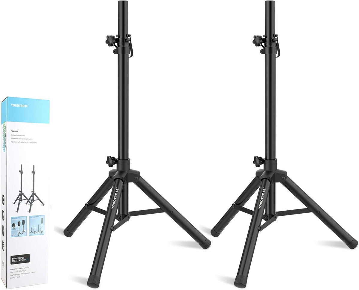 Vondynote Tripod Speaker Stands Pair 33.5"-53.5" PA DJ Mini Speaker Stands