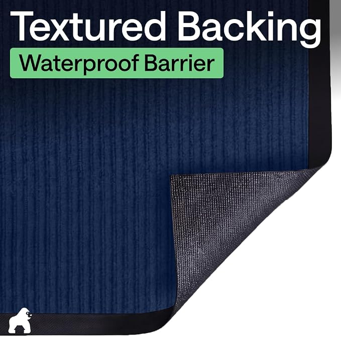 GORILLA GRIP Waterproof Traffic Guard Door Mat, 2 Pack Heavy Duty Entryway Mats