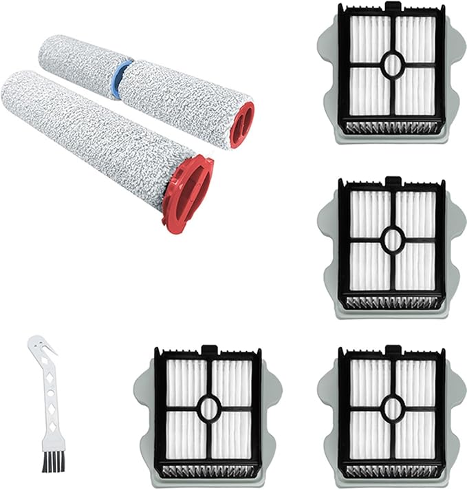 1 Set Main Brush + 4 PCS Filters + Cleaning Brush Replacement Parts Compatible