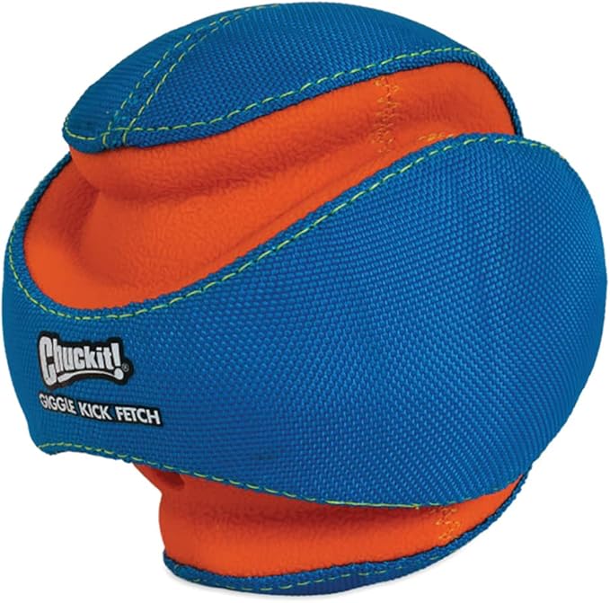 ChuckIt! Kick Fetch Dog Toy Ball With Giggle Sounds, Small