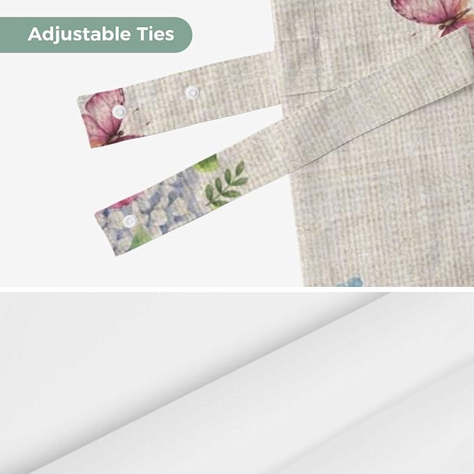 Farmhouse Spring Tie Up Valance Curtains