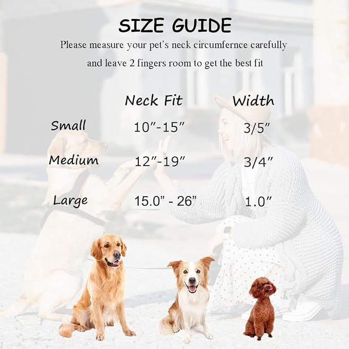 Soft Cotton Hemp Dog Collar with Metal Buckle Adjustable Tweed Dog Collars for Small Medium Large Dogs(Grey,Medium)