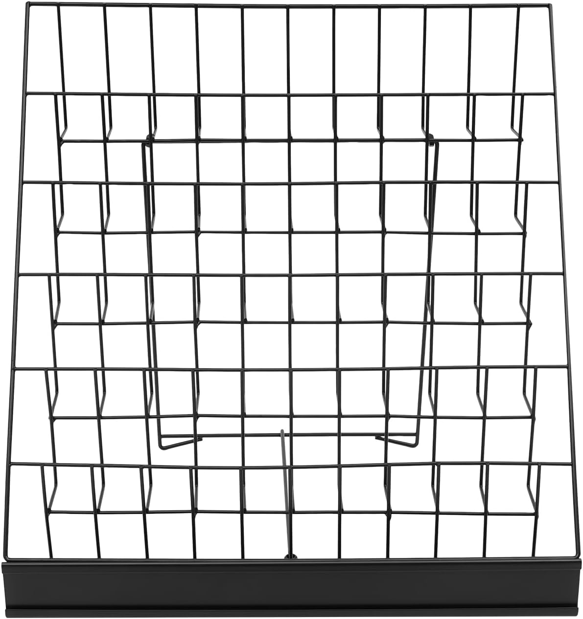 6 Tier Wire Book Display Rack Shelf, Black Book Signing Rack Tabletop Magazine Comic Display Racks for Library Classroom Picture Literature Brochure, Card Shelf Holder Stand 18" x 11" x 17.5"