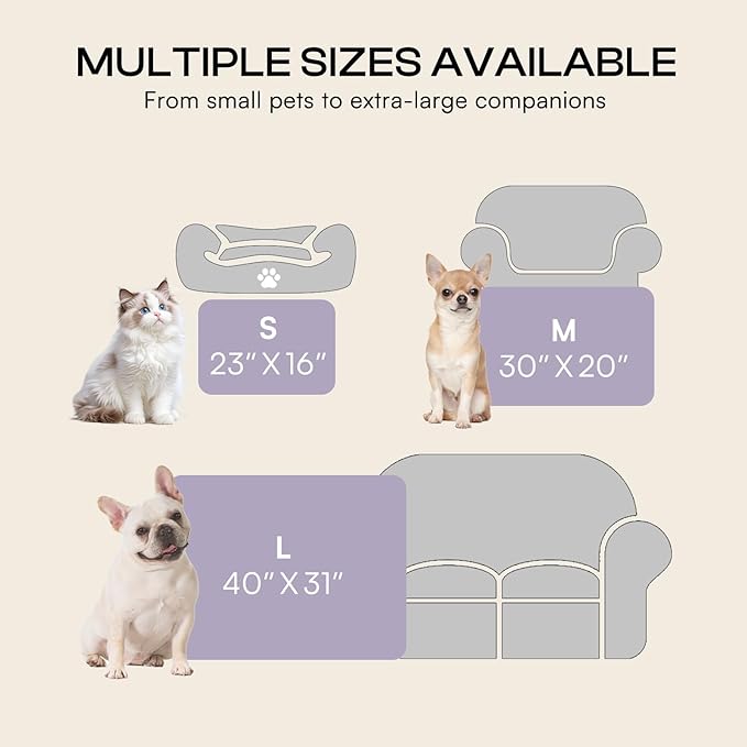 Luciphia 1 Pack 3 Blankets, Cute Cat Printed Fluffy Fleece Pet Blanket for Dogs Cats Washable, Warm Soft Throw Cover for Crate Couch, Gifts Puppy Essentials, Purple/Grey/Khaki, Medium (30x20 inch)