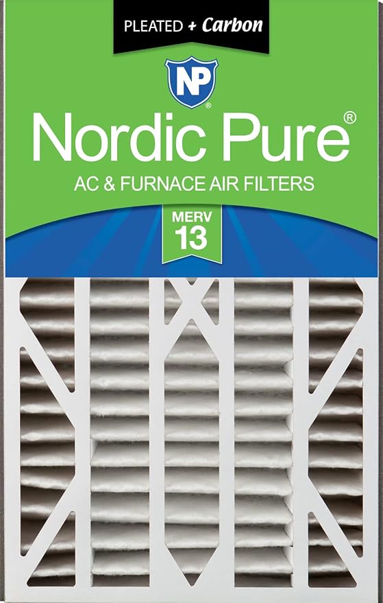 Nordic Pure 16x25x3 MERV 13 Plus Carbon Trion Air Bear Cub Replacement Air