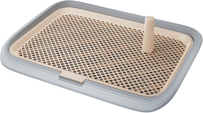 Dog Potty Tray, 23.6"x17.68" Indoor Pet Pee Pad Holder,Puppy Training Holder,Bathroom Dog Litter Box, Pet Toilet for Small and Medium Dogs,Housebreaking Supplies, Pet Products(Gray)