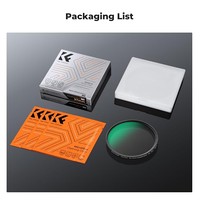 K&F CONCEPT 67mm Black Diffusion Mist 1/4 & Variable ND2-32 in-1 Filter