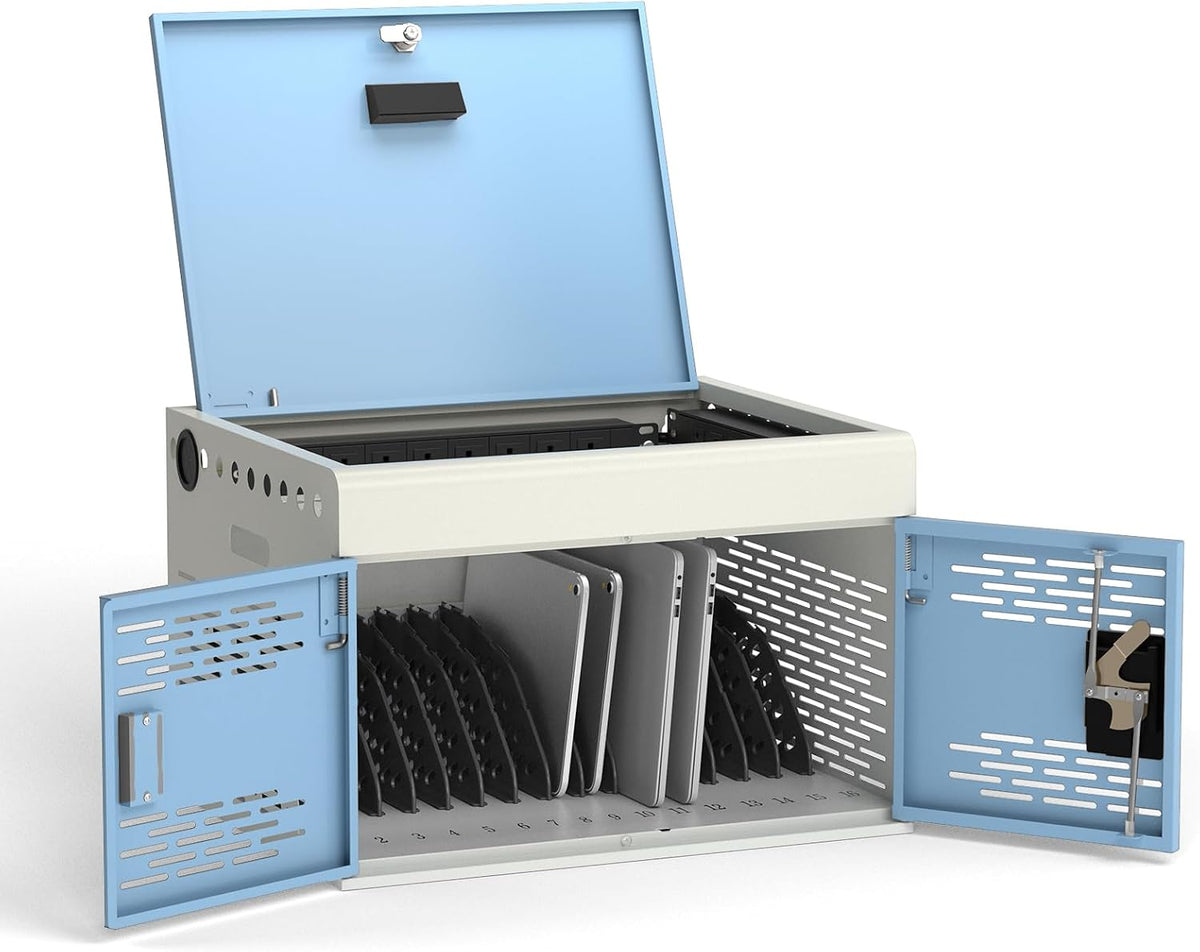 POCHAR 16-Unit Charging Cabinet for Laptops & Tablets