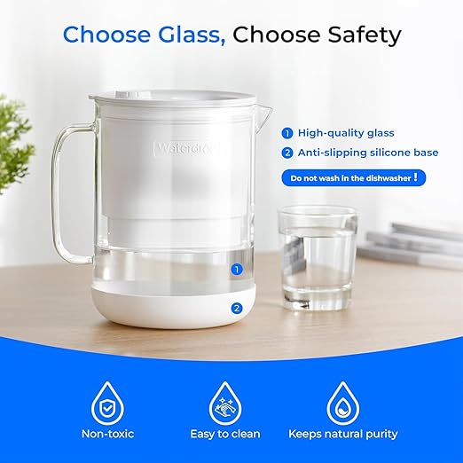 Waterdrop Glass Water Filter Pitcher