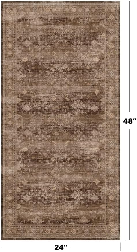 Brown 2x4 Entryway Runner Rugs, Small Runners