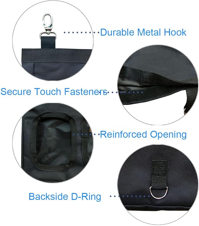 Guinea Pig Hay Feeder, Hanging Rabbit Hay Feeder Bag for Guinea Pigs Bunnies Chinchillas. Pure Black