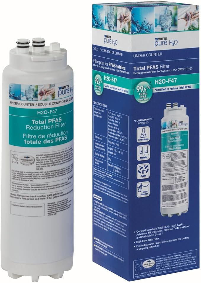 Watts Premier H2O-F47 Quick-Change Total PFAS Reduction Under Counter Water