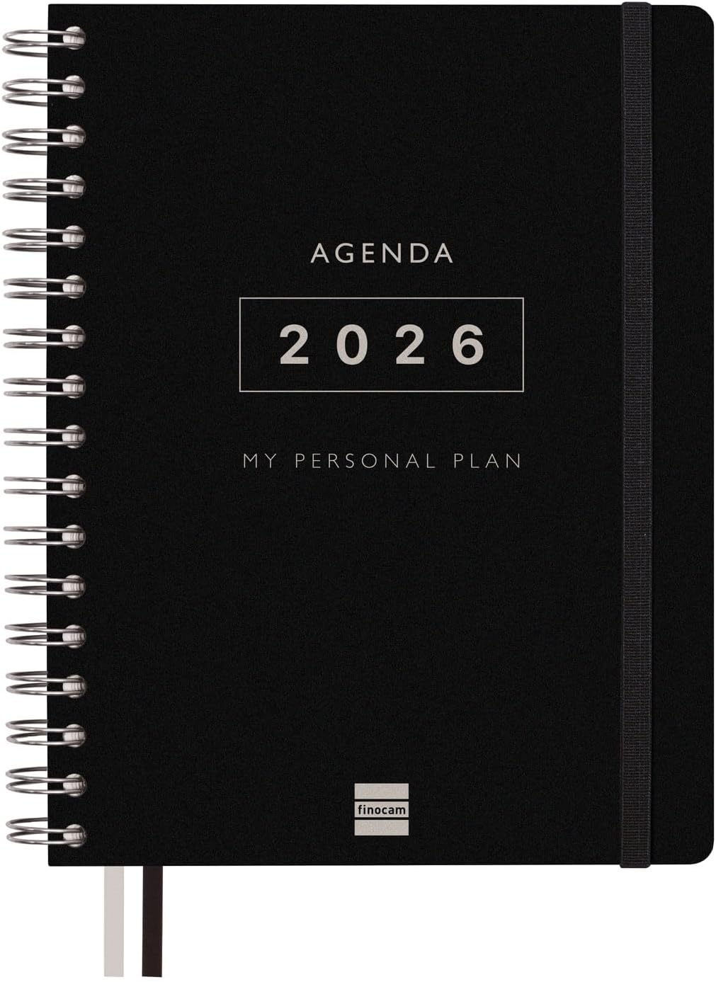 Finocam - Tempus Agenda 16 Months 2025 2026 Week View Vertical September 2025 - December 2026 (16 months) Black Spanish