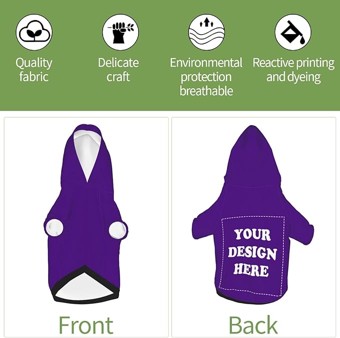 Dog Costume, Custom Dog Hoodie, Dog Name Costume Holiday Pet Pajamas Outfit, Personalized Pet Coat Costumes for Small Medium Large Dogs and Cats for Winter, Indigo, S
