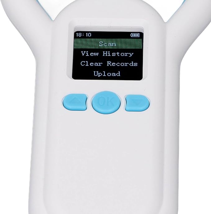 BT Pet Microchip Scanner, ABS Material, Enhanced Recognition with 1.44 Inch Display and Long Battery Life for Animal Management