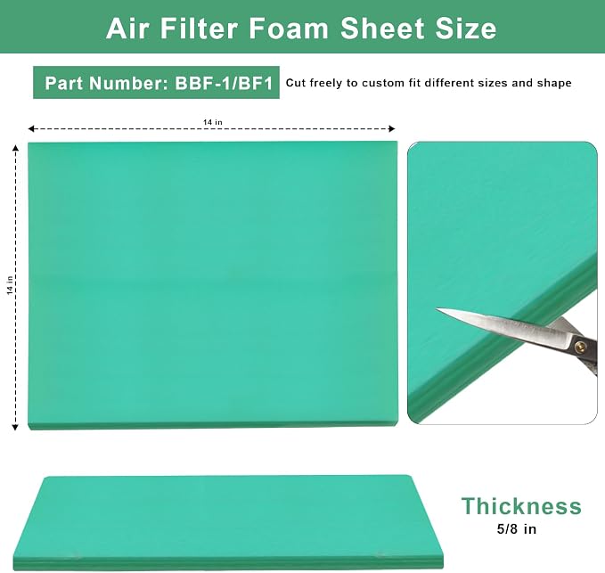 Foam Air Filter Material Replacement