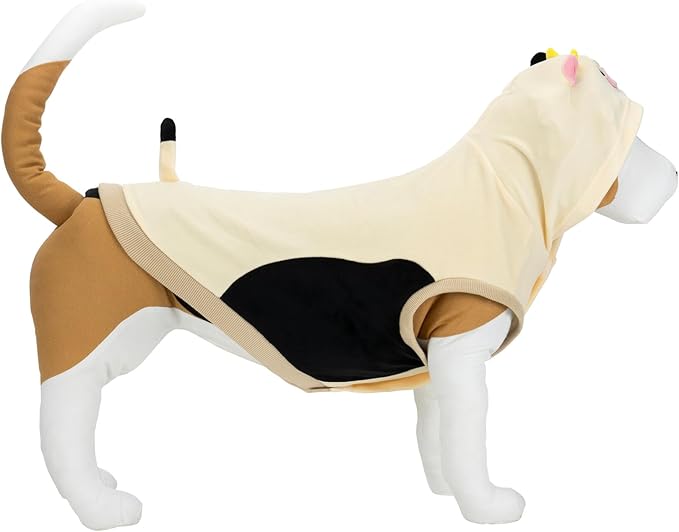 Squishmallows Original Connor The Cow Pet Hoodie - Ultrasoft Official Jazwares Pets Apparel (Medium) Multicolor