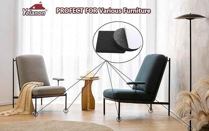 Yelanon Felt Furniture Pads -182 Pcs Premium Felt Pads