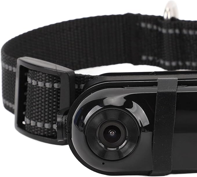 Hd 1080p Cat Camera Collar, Adjustable Wireless Pet Tracker with Memory Card, Mini Action Camera for Dogs & Cats, Video Recording & Monitoring Black 64GB