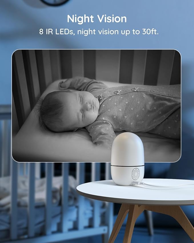 VIRTAVO XD1 Indoor Pet & Baby Camera, No Subscription Required, Dual-Lens 360° PTZ, Motion Tracking, 2-Way Audio, Night Vision, Cloud/SD Storage, Phone App, WiFi, 2-Pack,Power Adapter Included