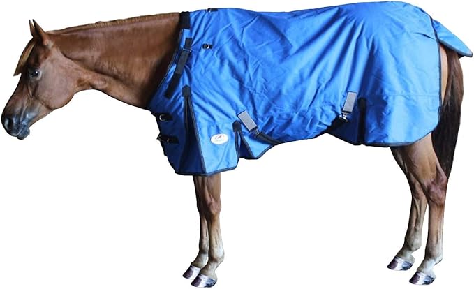 Derby Originals Nordic Tough 1200D Ripstop Waterproof Reflective Winter Horse Turnout Blanket 300g Heavy Weight, Royal Blue, 75"