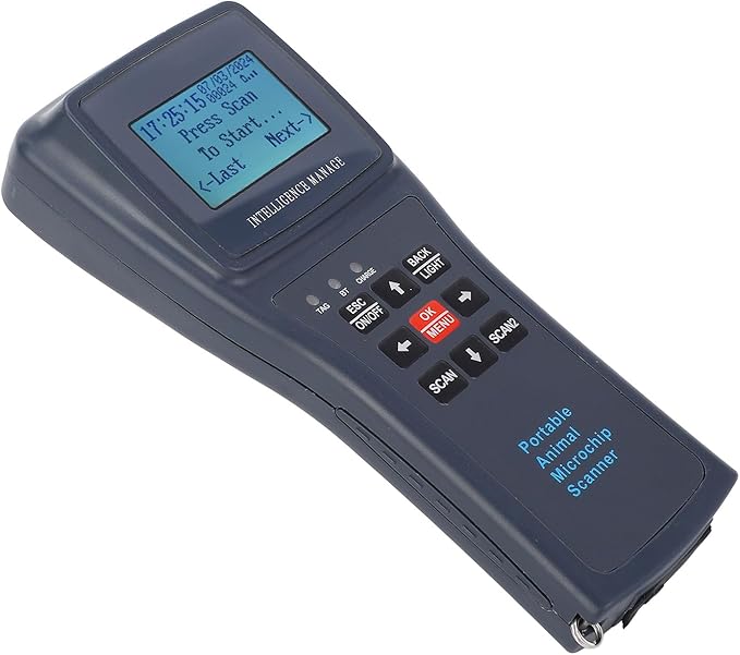 Sonew Pet Microchip Scanner Handheld ID Reader with Capability, Automatic Data Storage & USB Connectivity (HDX+FDXB)