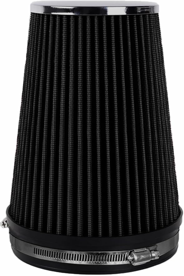 6" Inlet Cold Air Intake Filter Cone Replacement Performance Washable Clamp-On