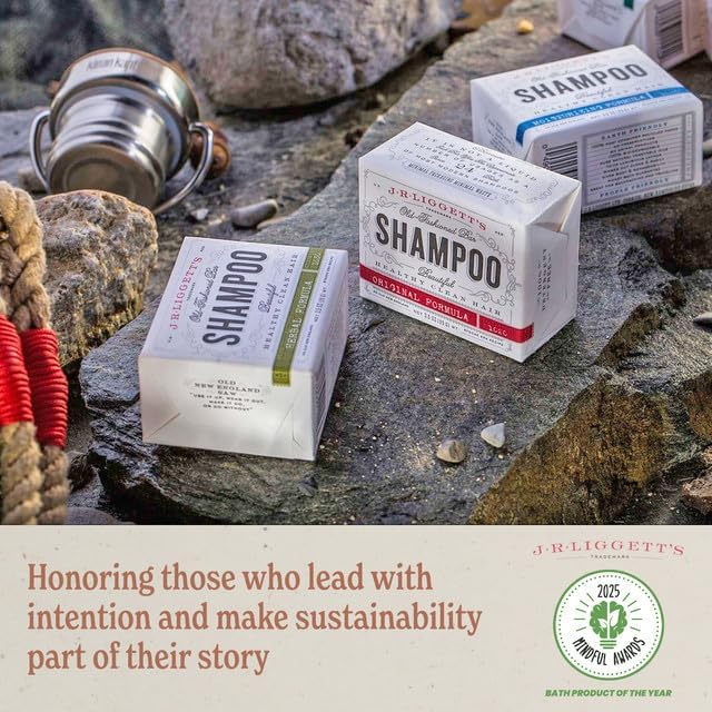 JR Liggett’s Natural Dog Shampoo Bar for Sensitive Skin - 100% Detergent Free, Non-GMO & Biodegradable - Tear-Free, Hypoallergenic Formula Soothes Dry Itchy Skin - Safe for Puppies - 3.5 oz Bar