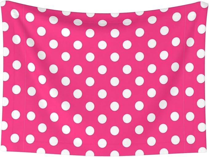 Double Sided Pet Bed Blanket for Added Cushion Warmth, Pink Polka Dot, Reversible Cover with Textured Dot Surface for Existing Beds Standalone Mat