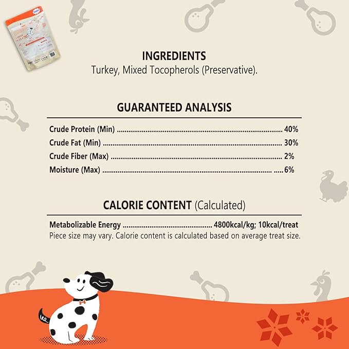 MAJOR PETS Freeze Dried Turkey Dog & Cat Treats, Quality High Protein, Hypoallergenic, Grain Free, Gluten Free, Human-Grade, Made in the USA, Easy to Digest for Training & Meal Topper, 2.5oz