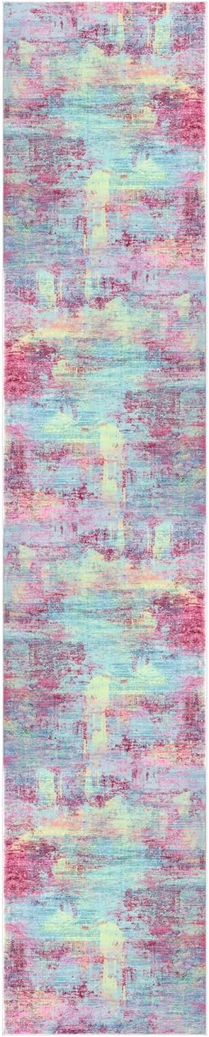 IOHOUZE Abstract Runner Rug 3x12 Ft Washable Runners