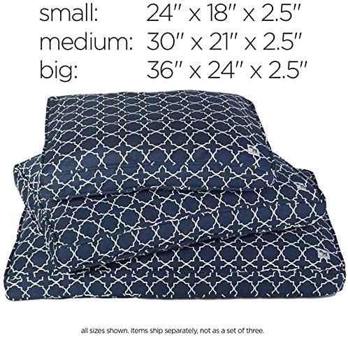 Molly Mutt Sheepy Wool Crate Mat - 100% Cotton Canvas Cover with Temperature-Regulating 100% Natural Wool-Filled Insert Dog Bed - Soft & Supportive Bed - (48"x30"x2.5", Clark Gable)