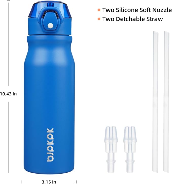 BJPKPK 25 oz Insulated Water Bottle, Stainless Steel Flask | Leak Proof Locking