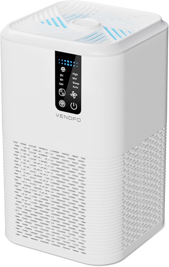 Air Purifiers for Home,H13 HEPA Large Room Up to 1750ft²,3-in-1 Filter with Sleep Mode,Air Purifier with Aromatherapy Diffuser for Office,Living Room,Bedroom,Remove Smoke Odor,Home Pets,White