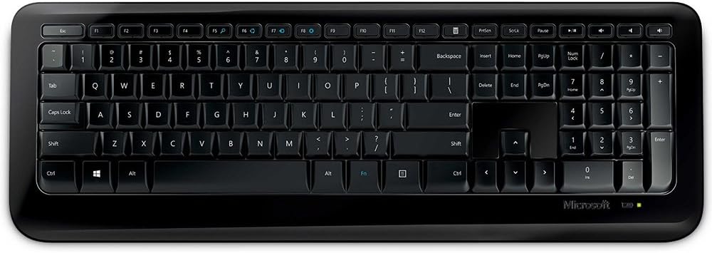 Microsoft Wireless Keyboard 850 Special Edition with AES - Black. Wireless Keyboard. Snap-In USB Transceiver