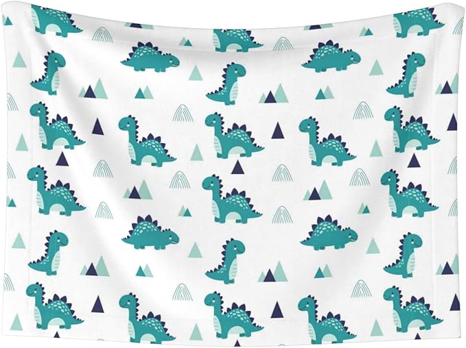 Dog and Cat Blanket in One, Funny Dinosaur Green, Double Sided Plush Throw with Raised Dot Pattern on One Side and Flat Velvet on Other for Variety
