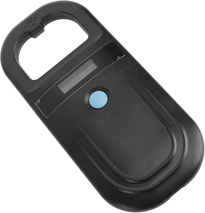 Jeffergarden Animal ID Reader, Portable Rechargeable 134.2KHz Pet Microchip Scanner with USB C and BT Transmission, for Livestock Management Pet Identification Wildlife Monitoring (Black)